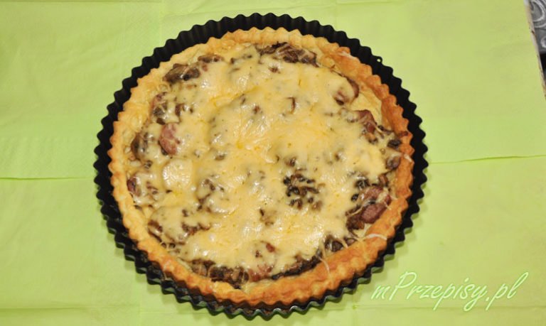 Tarta cebulowo-pieczarkowa