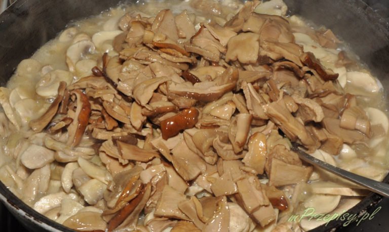 pieczarki z borowikami
