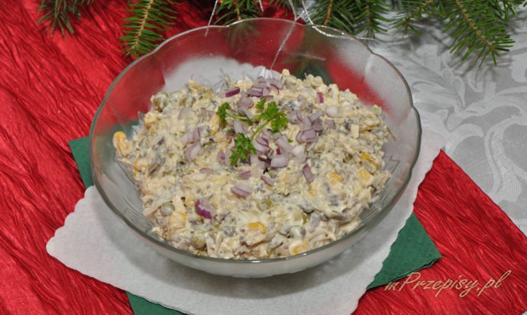 salatak z pieczarkami i kapusta pekinska