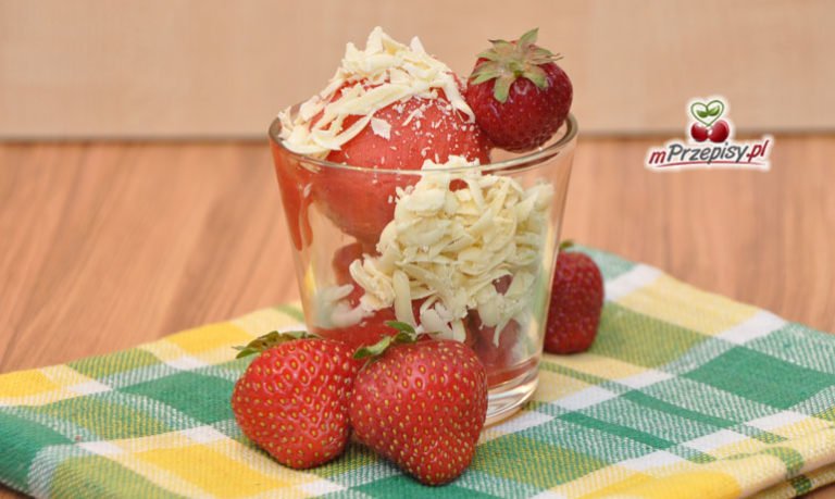 Sorbet truskawkowy z nalewką