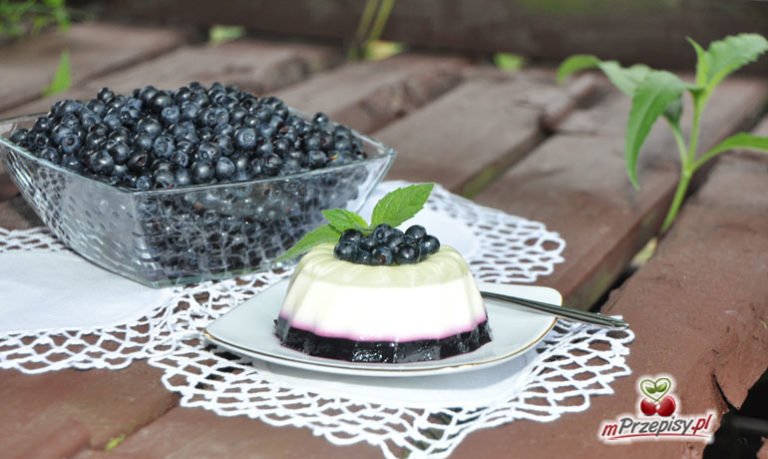 Pana cotta borówkowo-cytrynowa