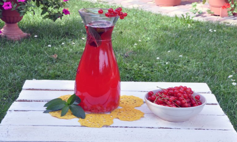 kompot z czerwonej porzeczki